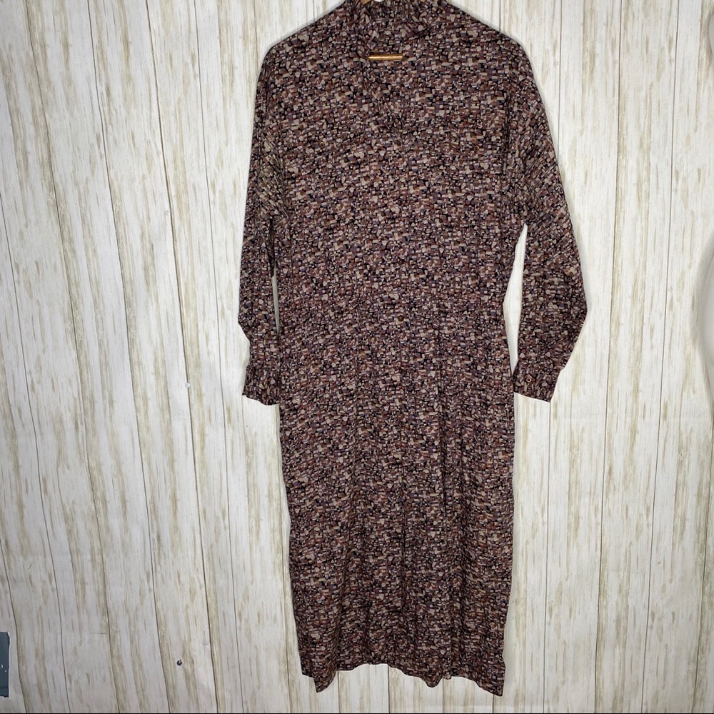 Vintage Confetti print Button front day dress - Picture 3 of 16
